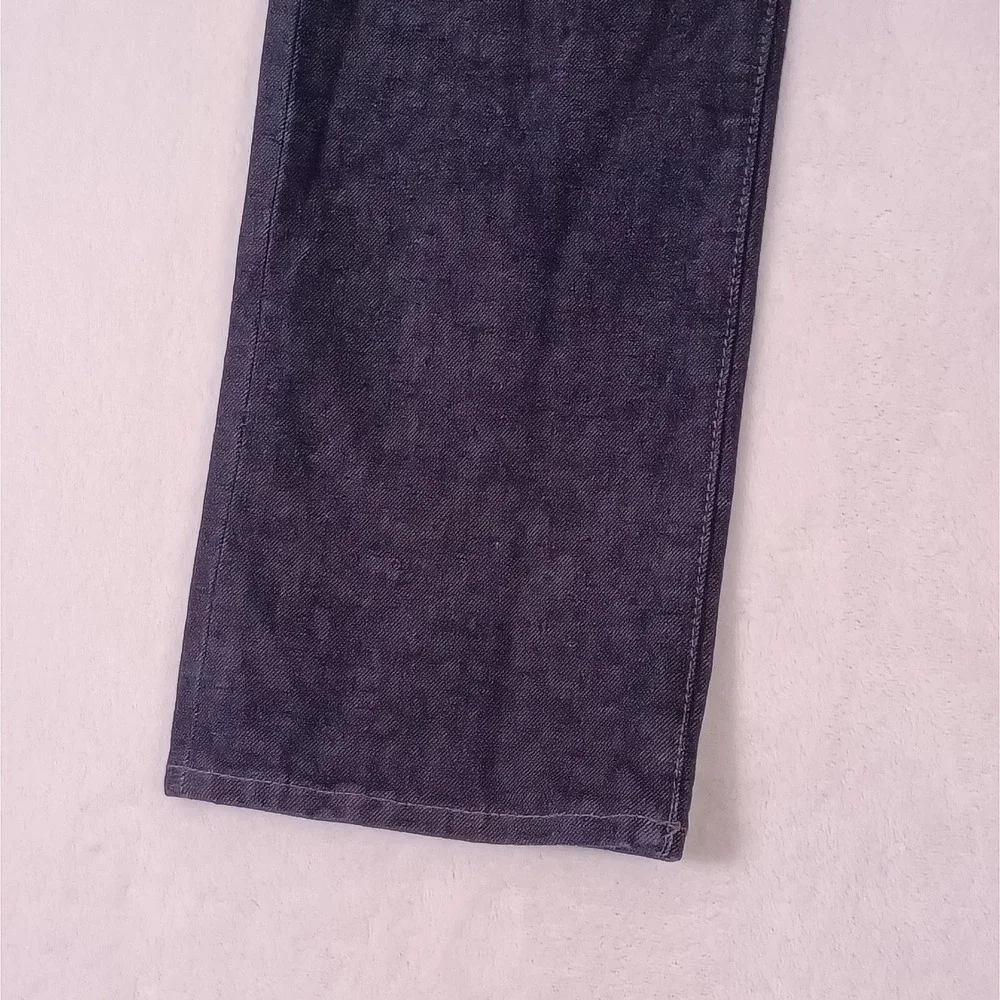 DSTLD Mens Straight Fit Selvedge Jeans Dark Indigo Blue 33x34 Button Fly - 34x33